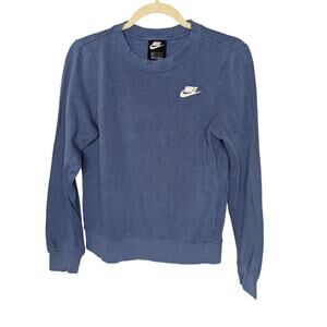 Nike Blue Crewneck Pullover Sweatshirt Womens Size XS
